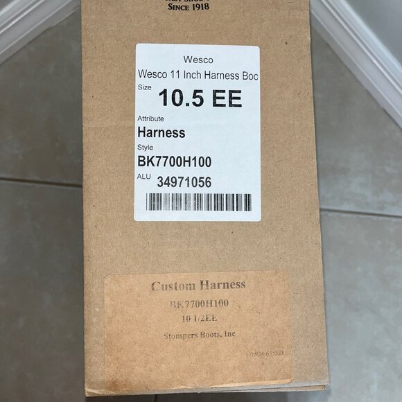Wesco 11" Harness Boots Size US Mens 10.5 EE - Picture 9 of 9